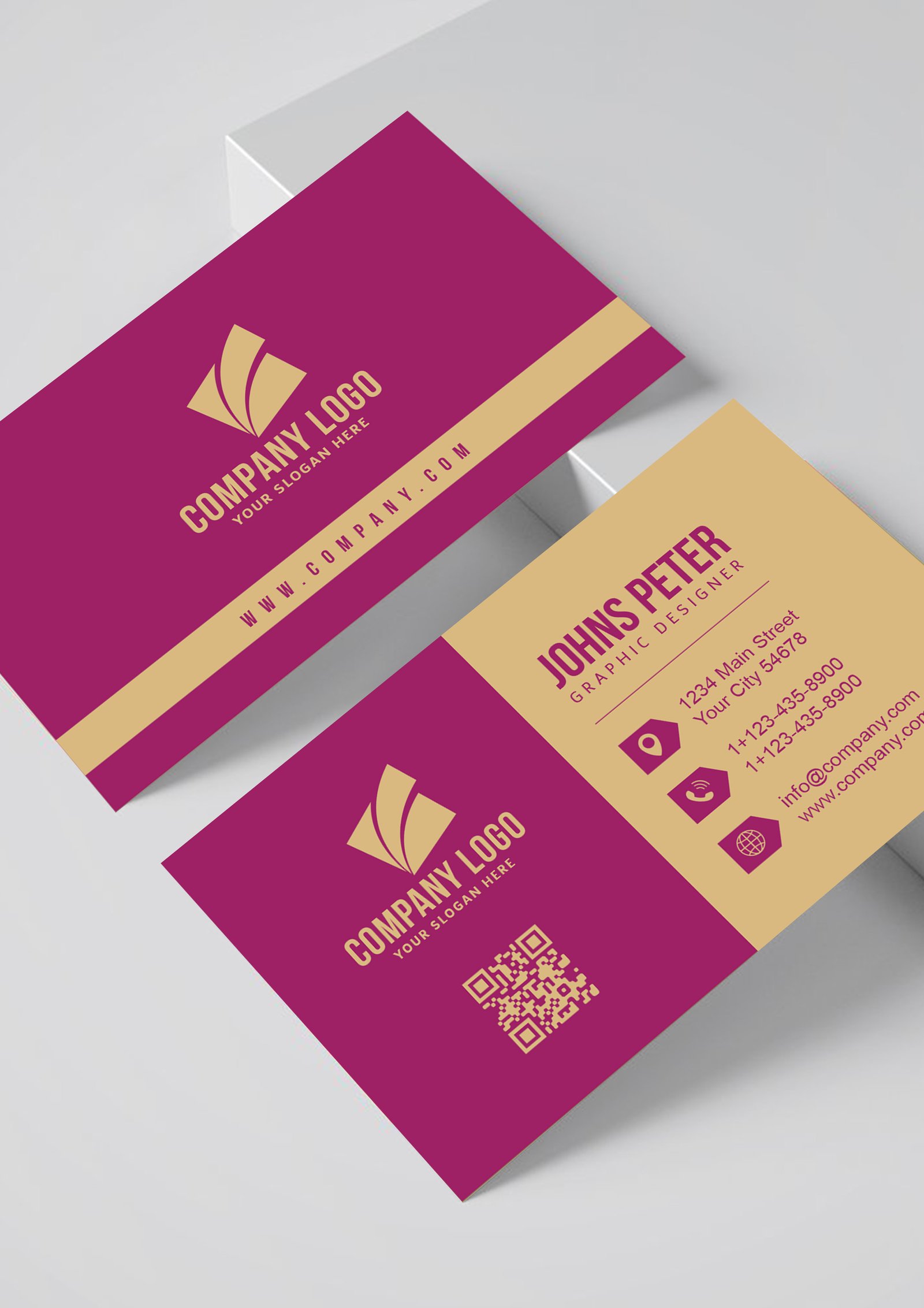Corporate Business Card Pink